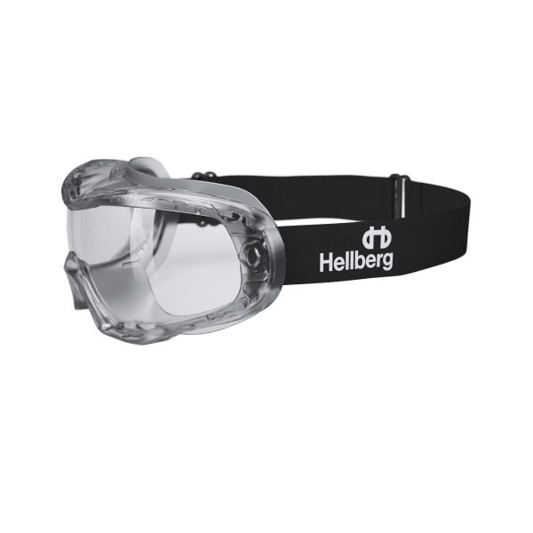 Vernebriller Hellberg Neon tåke- og ripebeskyttelse, klar linse 
