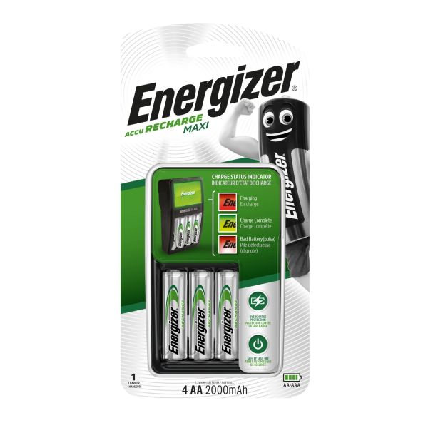 Oplader Energizer Recharge MAXI 4 x AA, 2000 mAh 