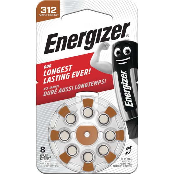 Høreapparatets batteri Energizer Hearing Aid 312, 1,4V 312