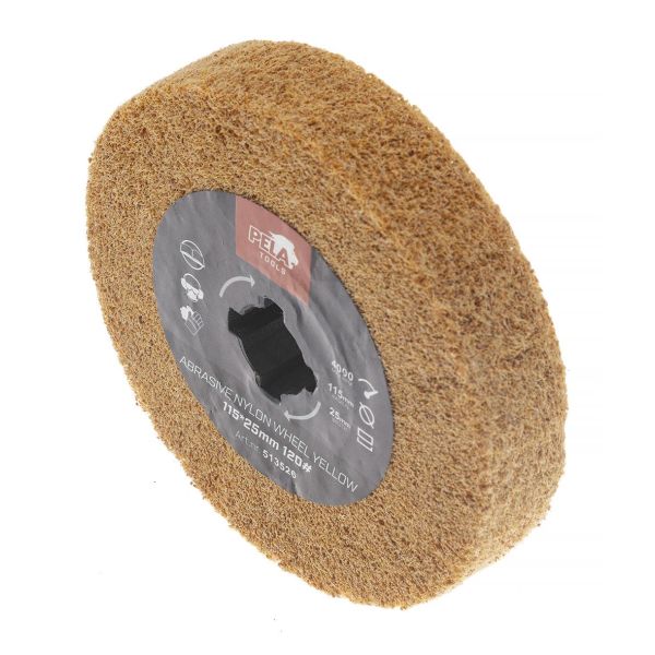 Slibning af nylontromle PELA 513526 115x25 mm #120