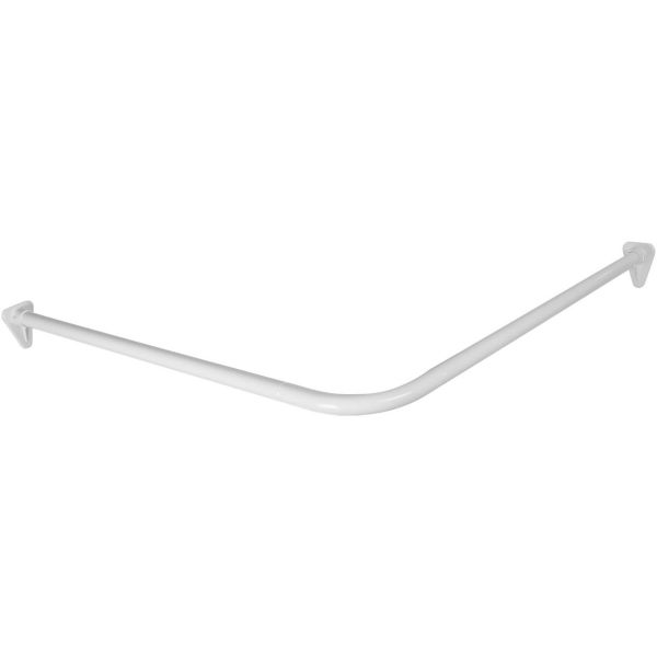 Forhængsstang Arrow Safir Vinklet, hvid, 900 mm 
