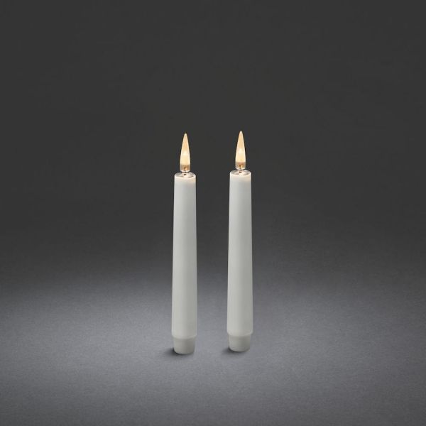 LED-kynttilä Konstsmide 1874-210 2 kpl, valkoinen 