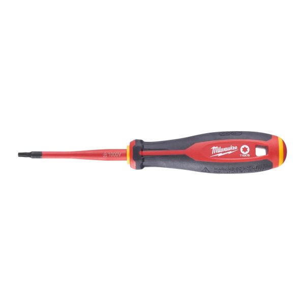 Ruuvimeisseli Milwaukee Tri-Lobe VDE kolmisivuinen pyörimistä estävä kahva T15 x 75 mm