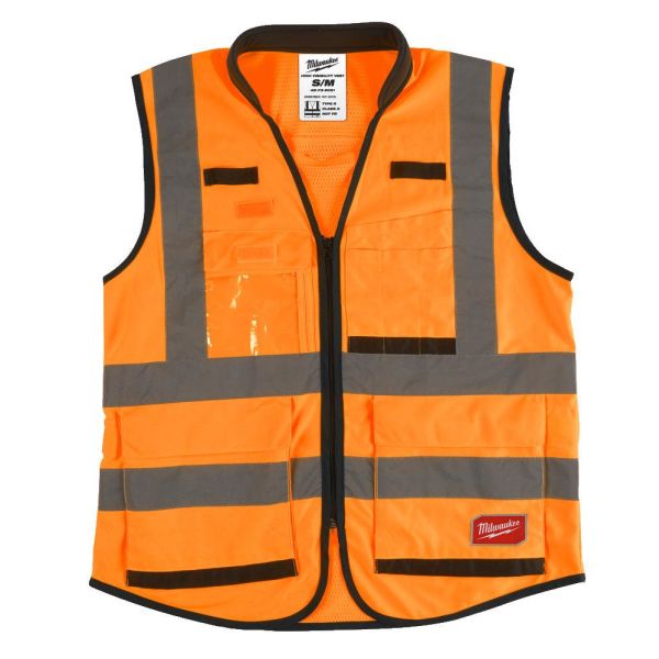 Sikkerhedsvest Milwaukee Hi Visible Premium Bemærk, orange Hi-Vis, Orange S/M