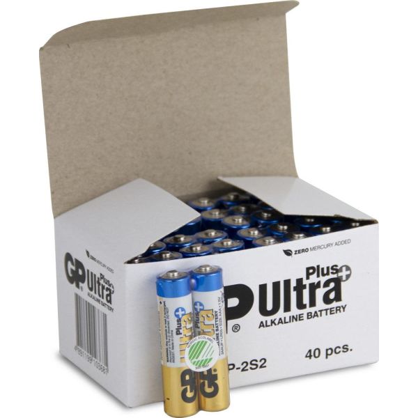 Paristo GP Batteries Ultra Plus alkaliparisto, AAA, 40-pakkaus 