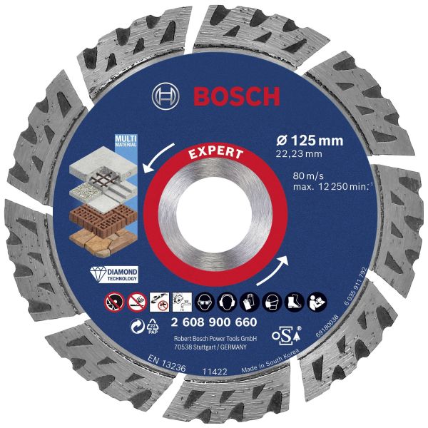 Diamantskæreskive Bosch Expert Multimaterial Ø 125 mm 