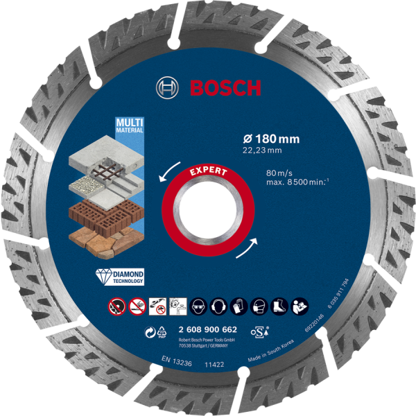 Diamantskæreskive Bosch Expert Multimaterial Ø 180 mm 