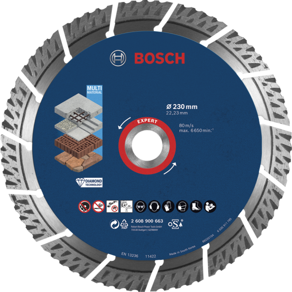 Diamantkappeskive Bosch Expert Multimaterial Ø 230 mm 
