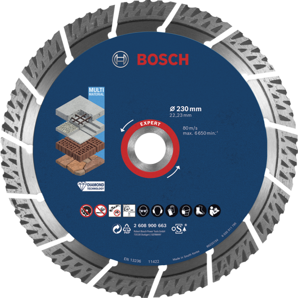 Diamantskæreskive Bosch Expert Multimaterial Ø 230 mm 