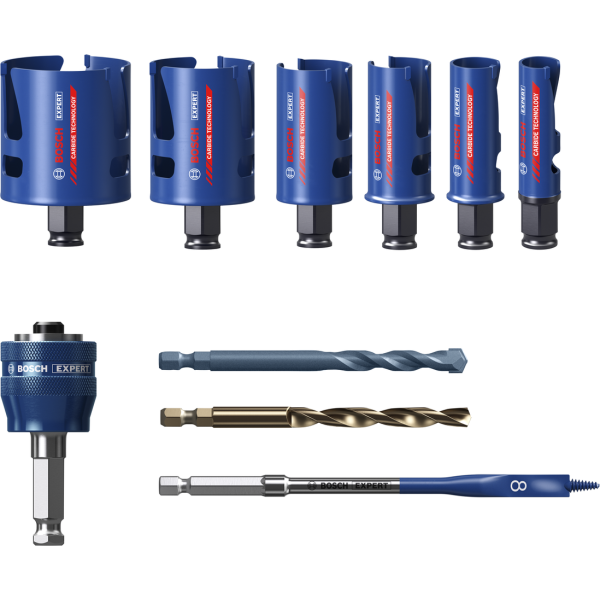 Hullsagsett Bosch Expert Construction Material 6 deler 