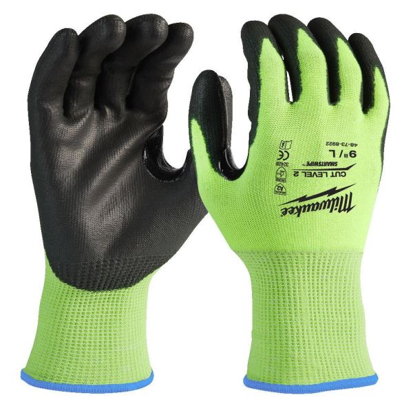 Skærebeskyttelseshandske Milwaukee 4932479921 PU dyppet, CL2/B, Hi-Vis S/7