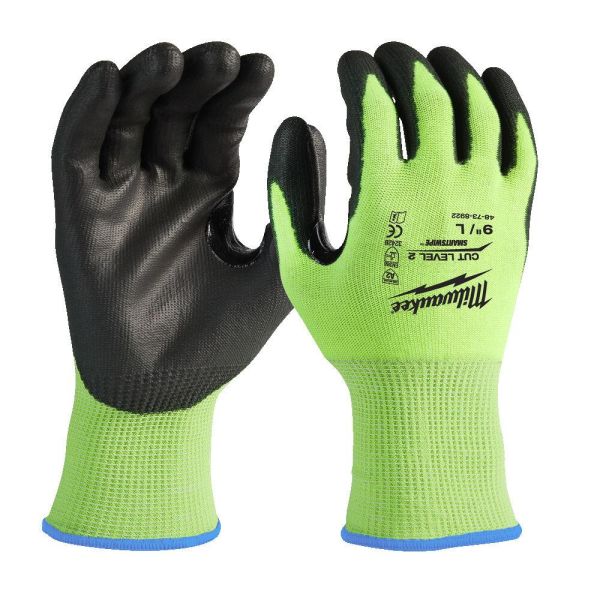 Skærebeskyttelseshandske Milwaukee 4932479924 PU dyppet, CL2/B, Hi-Vis XL/10