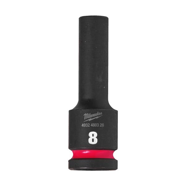 Krafttoppe Milwaukee Shockwave Impact Duty 1/2" kvadratisk dybde 8 mm
