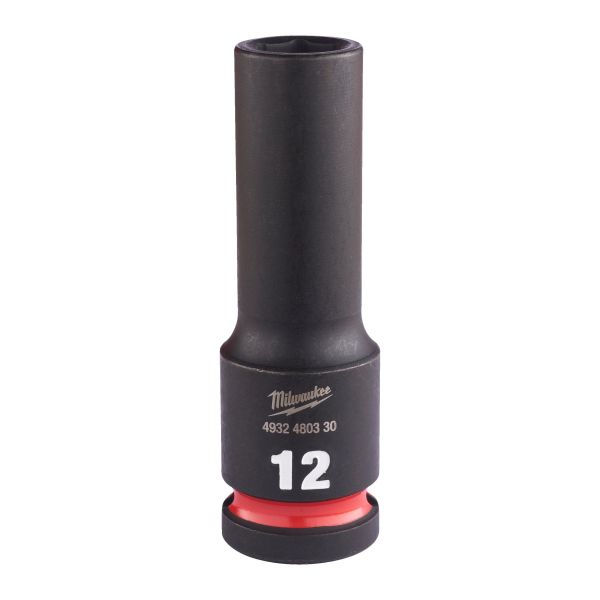 Kraftpipe Milwaukee Shockwave Impact Duty 1/2" firkant, dyp 12 mm