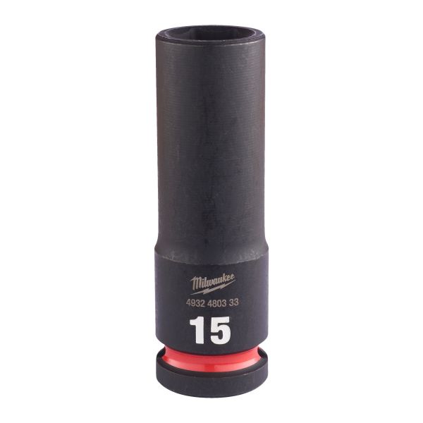 Kraftpipe Milwaukee Shockwave Impact Duty 1/2" firkant, dyp 15 mm