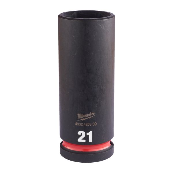 Krafttoppe Milwaukee Shockwave Impact Duty 1/2" kvadratisk dybde 21 mm