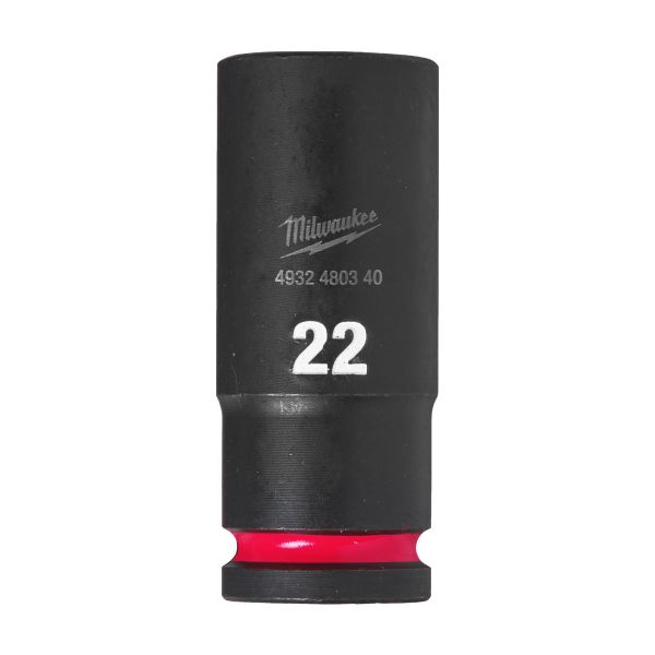 Krafttoppe Milwaukee Shockwave Impact Duty 1/2" kvadratisk dybde 22 mm