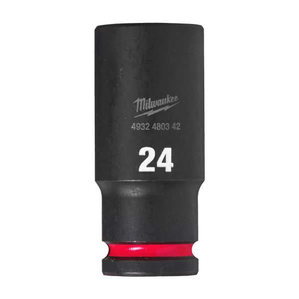 Krafthylsa Milwaukee Shockwave Impact Duty 1/2" fyrkant, djup 24 mm