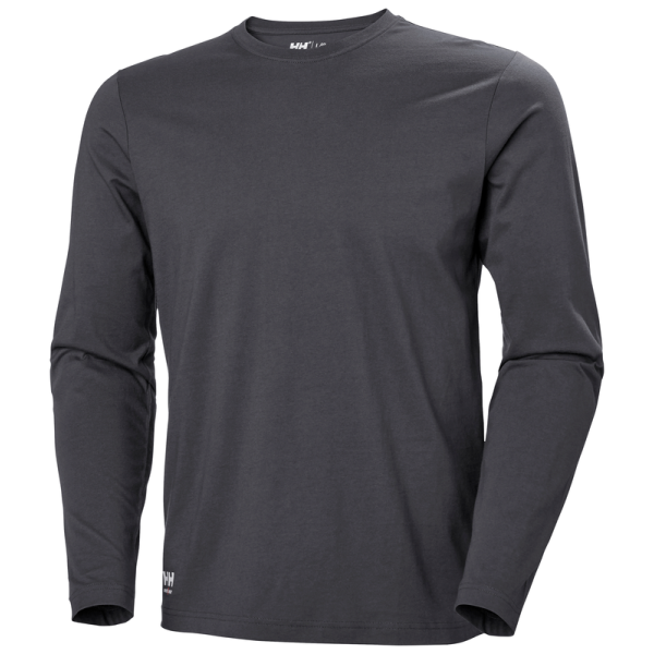 Langermet T-skjorte Helly Hansen Workwear Manchester 79169_970 mørkegrå Mørkegrå L