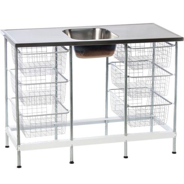 Vaskebænk Nimo TB 1200 O hvid, midten 