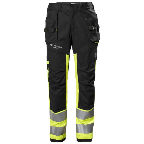 Håndværkerbukser Helly Hansen Workwear Fyre sort/Hi-Vis gul Størrelse C52
