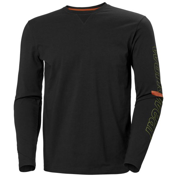 T-shirt Helly Hansen Workwear Graphic 79262 svart, långärmad M