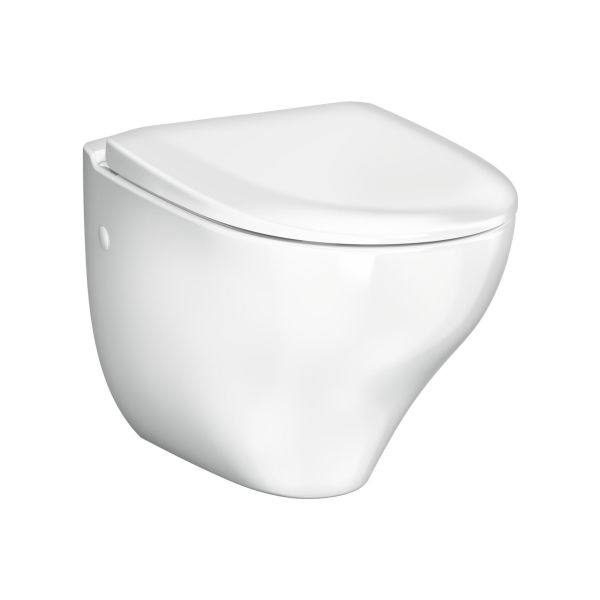 WC-skål Gustavsberg Nautic 1530 vägghängd Med Soft Close/Quick Release-sits och Ceramicplus