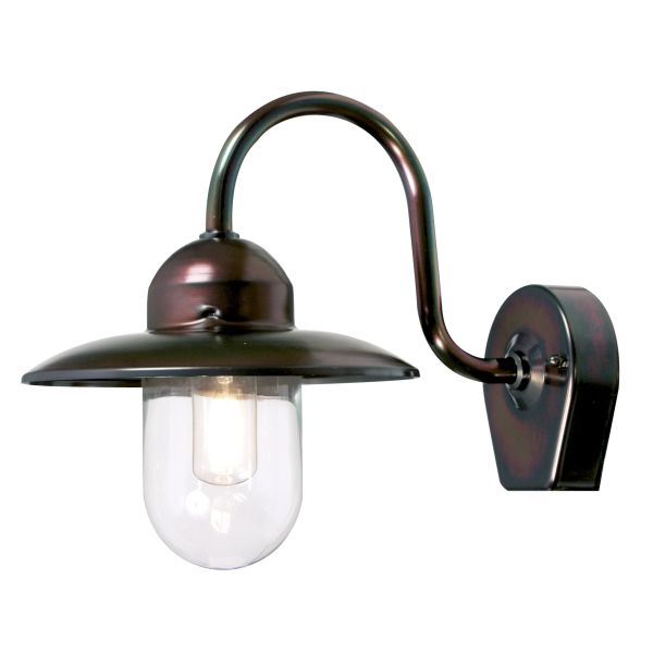 Vægarmatur Westal Nisse 300 × 230 mm, E27 kobber, klart glas