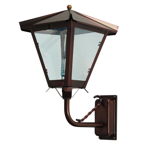 Væglampe Westal Gustav 400 × 230 mm, E27 Kobber, vinduesglas