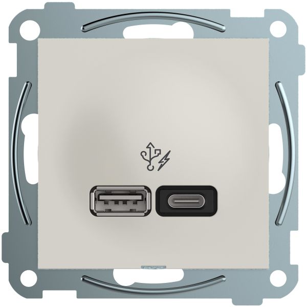 Ladeuttak Elko EKO07232 Plus 2 x USB, 1.5 A, 3 A hvit