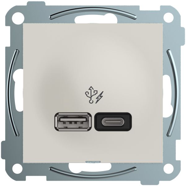 USB-latauspistorasia Elko EKO07232 Plus 2 x USB, 1.5 A, 3 A valkoinen