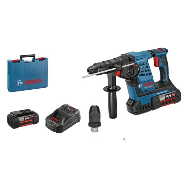 Borehammer Bosch GBH 36 VF-LI PLUS med batteri og oplader 