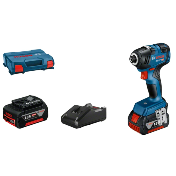 Slagnøgle Bosch GDR 18V-200 med batteri og oplader 