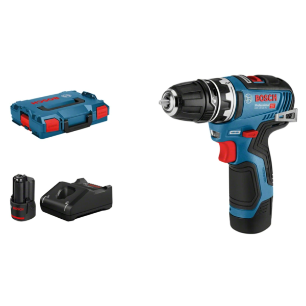 Bore-/skruemaskine Bosch GSR 12V-35 FC med batteri og oplader 