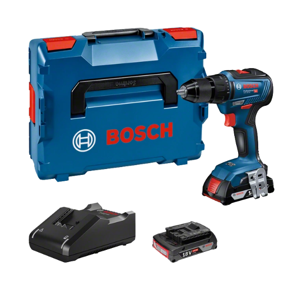 Bore-/skruemaskine Bosch GSR 18V-55 med batteri og oplader 