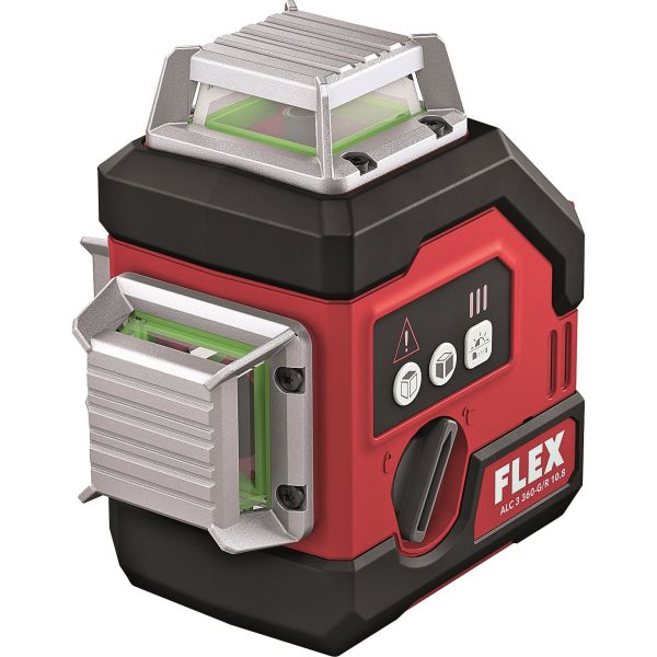 Laser på tværs af linjer Flex ALC3x360 10.8 G/R Uden batteri og oplader, grøn laser 