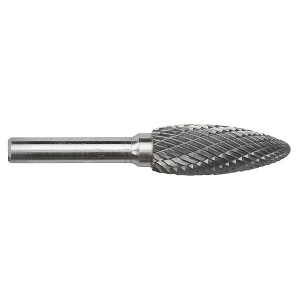 Hårdmetalfil PELA 76951 roterende, flammeformet 12 mm