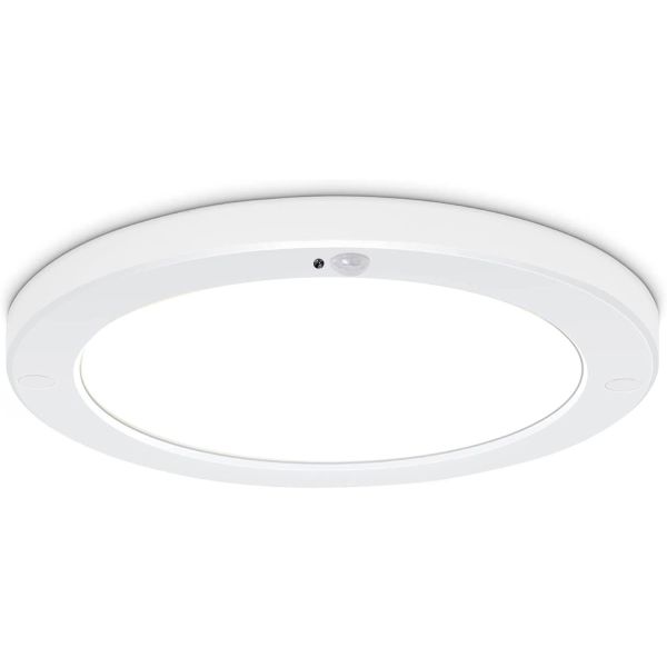 Plafond Aneta Lighting ECO Light 71228-70 med PIR/lux-sensor, Ø220x18 mm, vit 