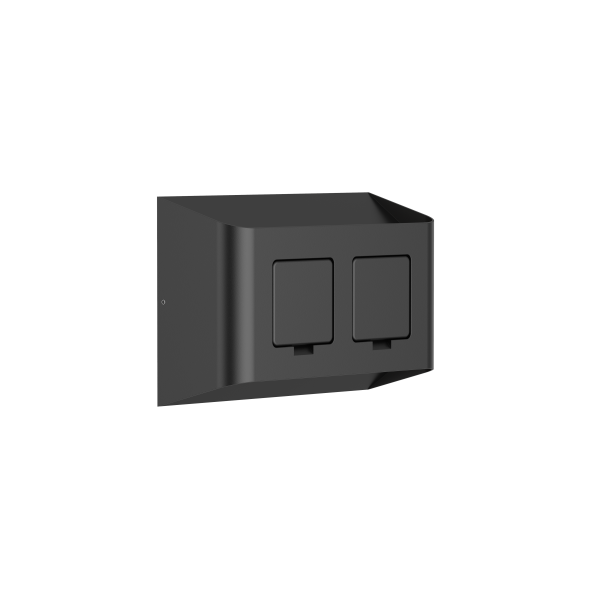 Vägglampa Aneta Lighting Sögne 71202-15 med uttag, 10 W, svart 