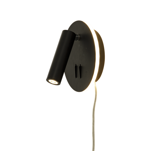 Vägglampa Aneta Lighting Ace 60012-15 6/3 W LED, svart 