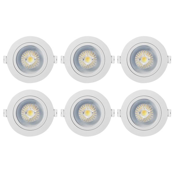 Indbygningsspot Westal WLD FR72 Flex Tilt 7 W, 650 lm, justerbar farvetemperatur 6-pack