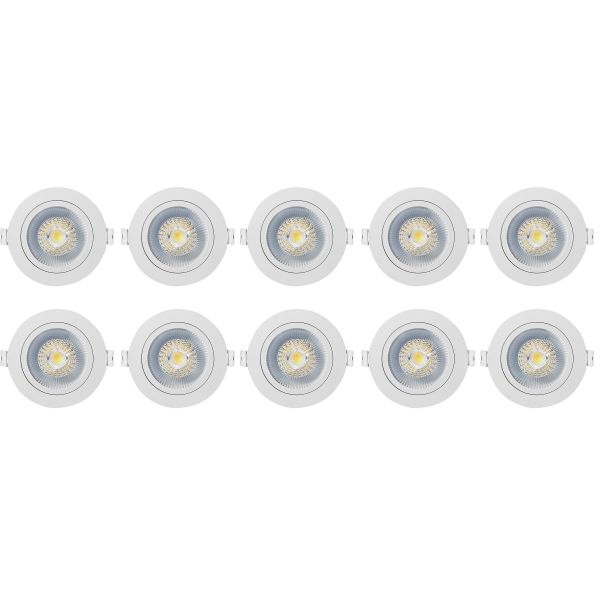 Indbygningsspot Westal WLD FR72 Flex Tilt 7 W, 650 lm, justerbar farvetemperatur 10-pak