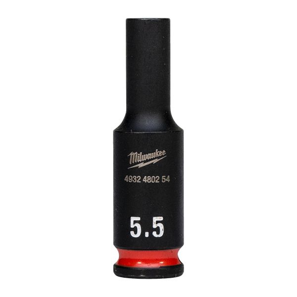 Kraftpipe Milwaukee 4932480254 1/4", SHOCKWAVE, dybde 5,5 mm