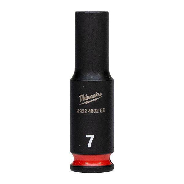 SHOCKWAVE™-hylsy Milwaukee 4932480256 1/4" neliö, pitkä 7 mm