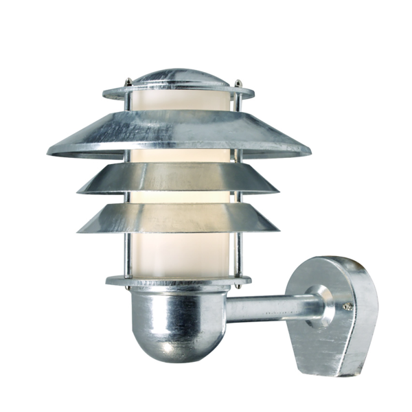 Vægarmatur Westal Alefors 310 × 256 mm, E27 Galvaniseret/Sølv