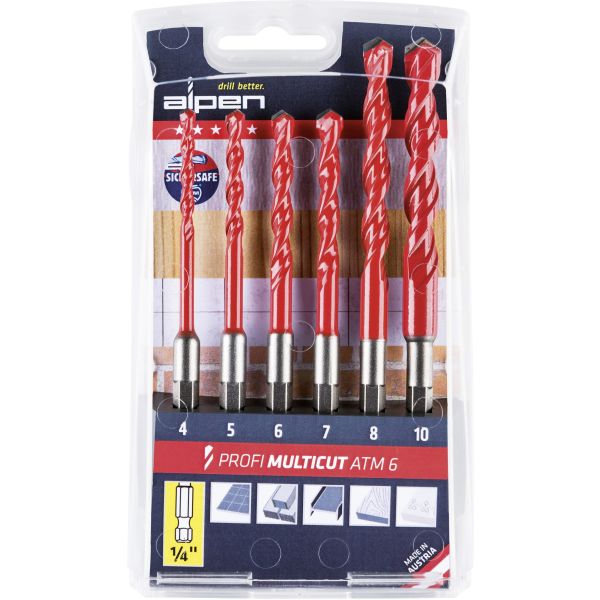 Multi-bor sæt Alpen MultiCut 6 dele 