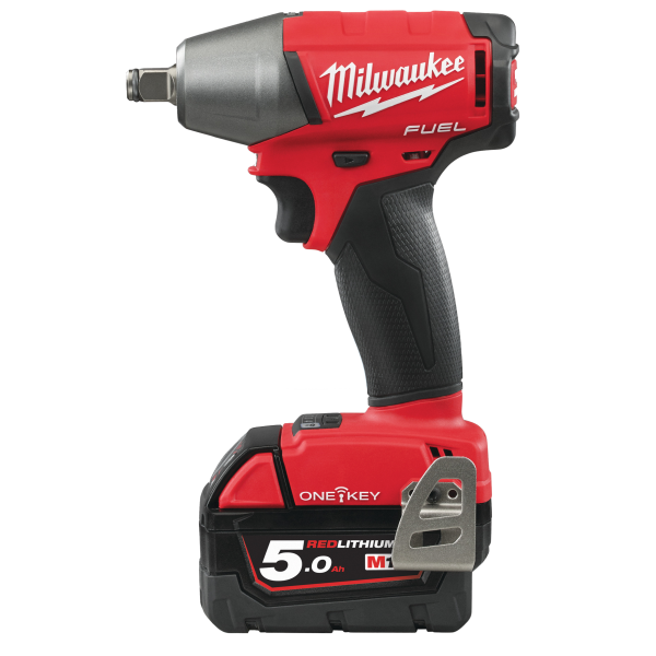 Slagnøgle Milwaukee M18 ONEIWF12-502X med batteri og oplader 