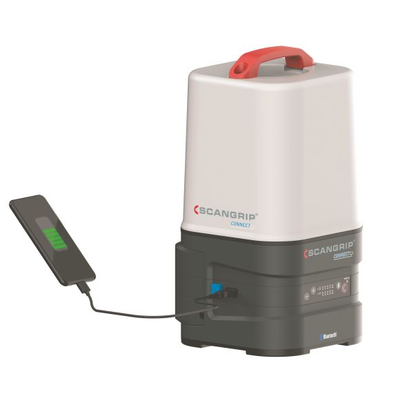 Arbeidslampe SCANGRIP AREA 10 CONNECT med Bluetooth, uten batteri og lader 
