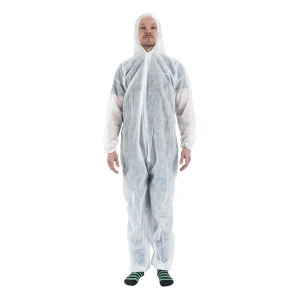 Skyddsoverall PELA 509871 vit, engångsbruk S