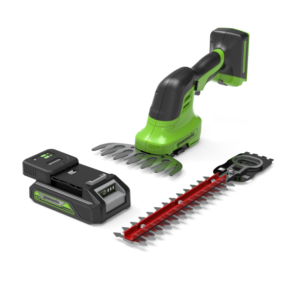 Snor trimmer Greenworks G24SHT med batteri og oplader 